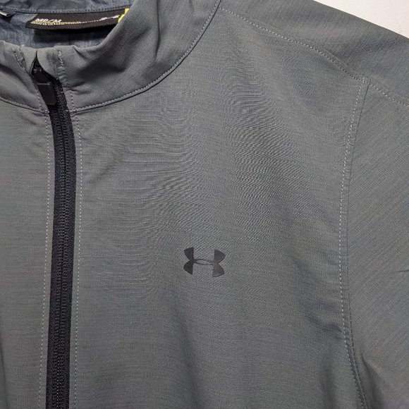 Under Armour Jacket Womens Gray Athletic Windbreaker Mock Neck sz Small - Picture 6 of 14
